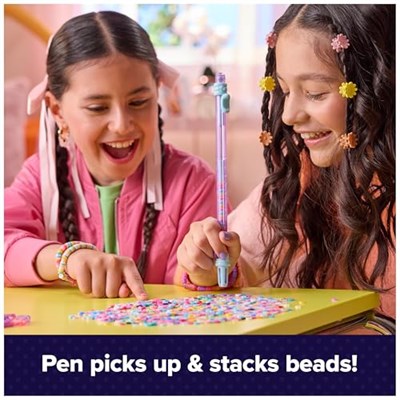 Cool MAKER Stackd Heishi Studio bileklik, 1200den fazla Heishi boncuk ve aksesuarlı, otomatik dizme, kendin yap takı seti, 15 şık bileklik için, 7 yaşından büyük çocuklar için