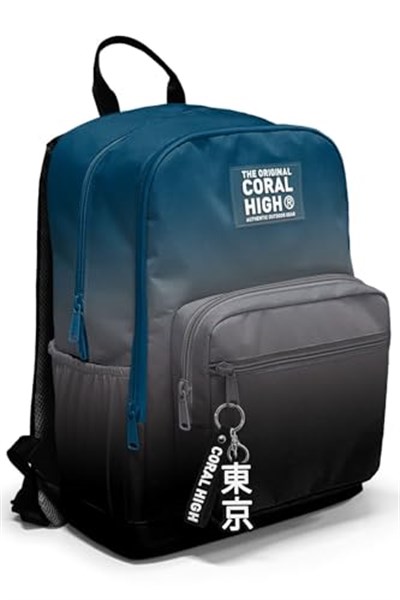 Coral High Dört Bölmeli Nefti Gri Ortaokul Çantası - Erkek Çocuk