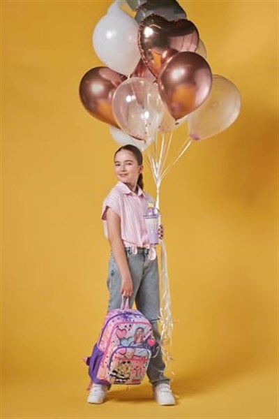 Coral High Dört Bölmeli Pembe Mor Fashion Girl Desenli İlkokul Sırt Çantası - Kız Çocuk