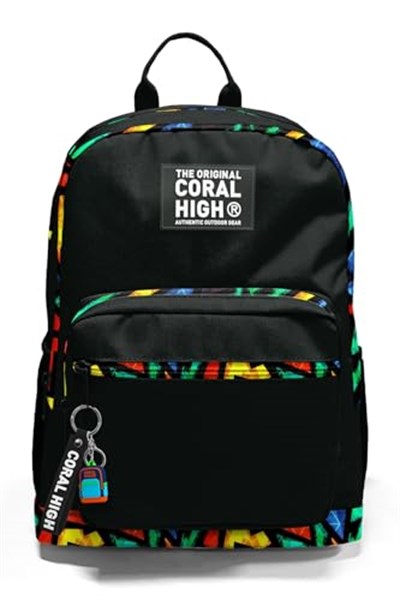 Coral High Dört Bölmeli Siyah Grafiti Ortaokul Çantası - Erkek Çocuk
