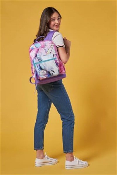 Coral High Dört Bölmeli Unicorn Ortaokul Çantası - Kız Çocuk