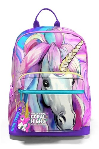 Coral High Dört Bölmeli Unicorn Ortaokul Çantası - Kız Çocuk