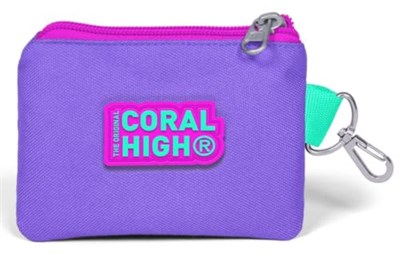 Coral High Kids Açık Pembe Mor Unicornlu Prenses Desenli Bozuk Para Çantası 21871