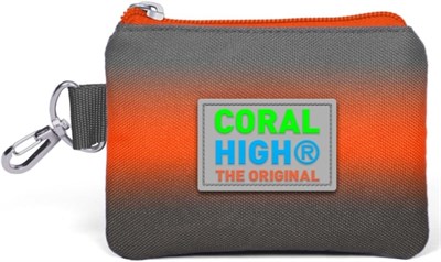 Coral High Kids Gri Turuncu Renk Geçişli Bozuk para Çantası 21848