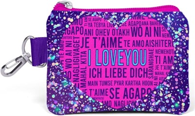 Coral High Kids Mor Mavi Pembe Kalp Desenli Bozuk Para Çantası 21840