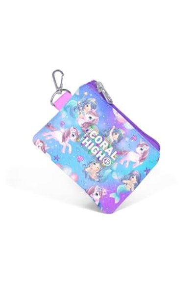 Coral High Kids Mor Pembe Unicorn Deniz Kızı Desenli Bozuk Para Çantası 21916