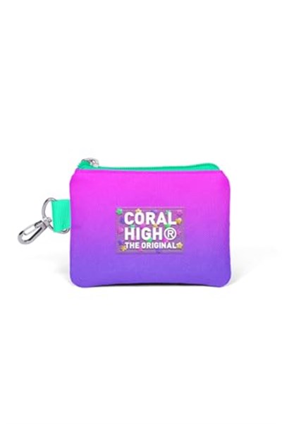 Coral High Kids Pembe Mor Renk Geçişli Bozuk Para Çantası 21891