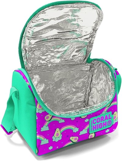 Coral High Kız Çocuk Beslenme Çantası - Yeşil Pembe Avokado