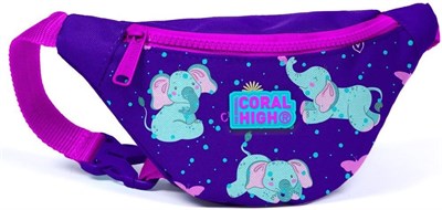 Coral High Kız Çocuk Günlük Bel Çantası - Mor Pembe Fil