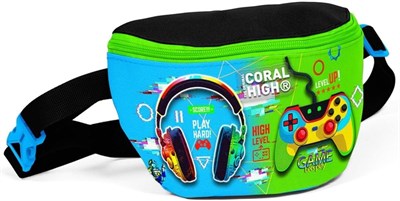 Coral High Kulaklık Game Baskılı Erkek Çocuk Bel Çantası