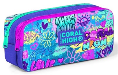 Coral High Lavanta Grafiti Kız Çocuk Üçlü İlkokul Okul Çanta Seti