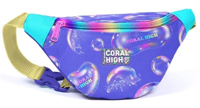 Coral High Lavanta Pembe Baloncuk Baskılı Kız Çocuk Bel Çantası