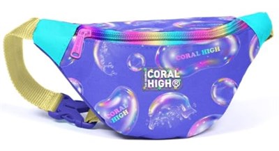 Coral High Lavanta Pembe Baloncuk Baskılı Kız Çocuk Bel Çantası
