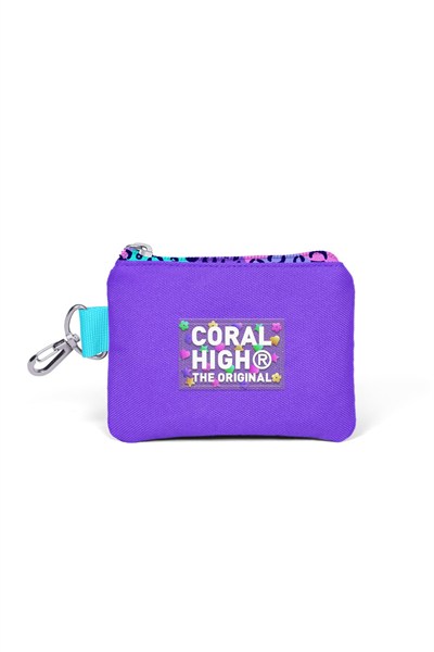 Coral High Mor Leopar Desenli Bozuk Para Çantası 21901