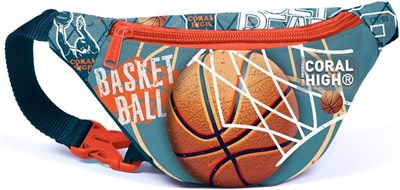 Coral High Nefti Turuncu Basketbol Baskılı Erkek Çocuk Bel Çantası