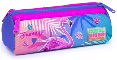 Coral High Pembe Flamingo Kız Çocuk 3lü İlkokul Çanta Seti - Sırt Çantası, Beslenme Çantası ve Kalemlik