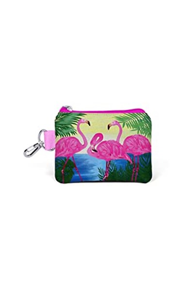 Coral High Pembe Flamingolu Bozuk Para Çantası