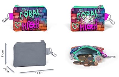 Coral High Pembe Lacivert Grafiti Yazılı Thermo Beslenme Çantası Bozuk Para Çantası 21898