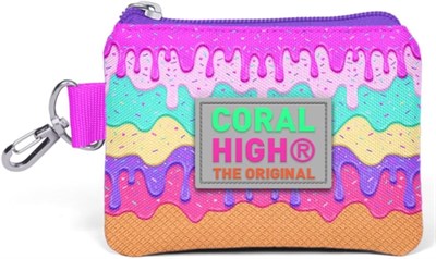 Coral High Renkli Dondurma Desenli Bozuk Para Çantası - Kız Çocuk