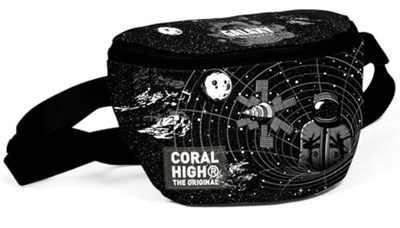 Coral High Siyah Galaxy Baskılı Erkek Çocuk Bel Çantası
