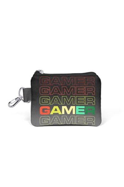 Coral High Siyah Gri Gamer Desenli Bozuk Para Çantası 21909