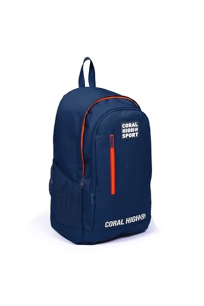 Coral High Sport Lacivert Üç Bölmeli Usb Şarjlı Kulaklık Çıkışlı Sırt Çantası 23232