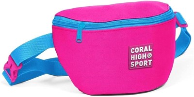 Coral High Sport Pembe A.Mavi İki Bölmeli Bel Çantası