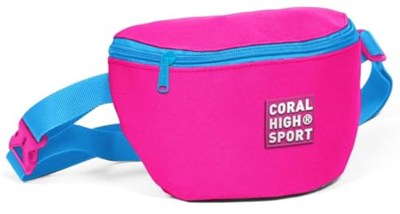 Coral High Sport Pembe A.Mavi İki Bölmeli Bel Çantası