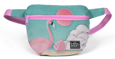 Coral High Yeşil Flamingolu Bel Çantası 22591