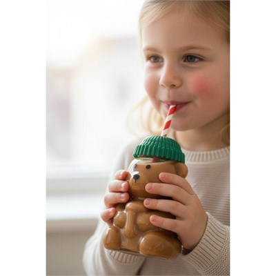 Cornella Bear Cam Barista Soğuk Ayıcıklı İçecek Bardağı 550 Ml