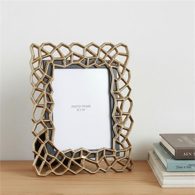 Cornella Pillar Antik Gold Siyah Metal Çerçeve Büyük En:33cm X Boy:39 Cm