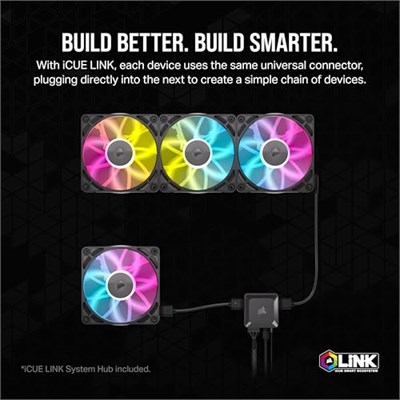 CORSAIR FAN - CO-9051024-WW LINK RX140 RGB 140mm B - Seçenekler: 1 x 120mm, 2 x 140mm, 3 x 120mm