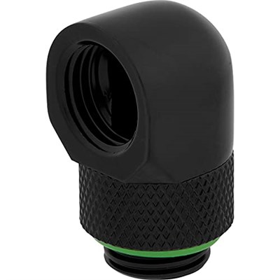 Corsair Hydro X Series 90° uç adaptörü döndürülebilir (ikili paket, G1/4 inç BSPP adaptör dişlisi, pirinç üretim dayanıklılık, güvenli dönme meka