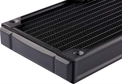 Corsair Hydro X Serisi, XR5 120 mm radyatör (tekli 120 mm fan sabitlemeleri, kolay kurulum, yüksek kaliteli poliüretan kaplama, entegre vida kılavuzları) siyah