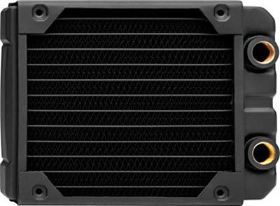 Corsair Hydro X Serisi, XR5 120 mm radyatör (tekli 120 mm fan sabitlemeleri, kolay kurulum, yüksek kaliteli poliüretan kaplama, entegre vida kılavuzları) siyah
