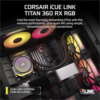 CORSAIR iCUE LINK TITAN 360 RX RGB AIO, 360mm, İşlemci Soğutucusu (CW-9061018-WW)