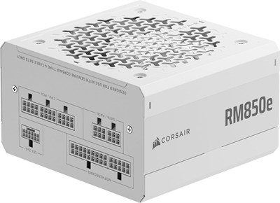 CORSAIR RM850e (2025) Tamamen Modüler ATX Düşük Gürültülü Güç Kaynağı ve 12V-2x6 Kablolu - ATX 3.1 & PCIe 5.1, Cybenetics Gold Verimlilik, 105°C Kondansatörler, Modern Bekleme Modu - Beyaz