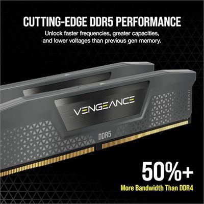 CORSAIR Vengeance DDR5 32GB (2 x 16GB) 6000MHz CL38-44-44-96 1.35V Intel XMP 3.0 AMD Expo Bilgisayar Masaüstü Belleği - Gri