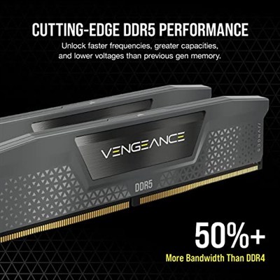 CORSAIR Vengeance DDR5 RAM 32GB (2x16GB) 6000MHz CL36 AMD Expo iCUE Uyumlu Bilgisayar Belleği - Gri (CMK32GX5M2E6000Z36), Gri
