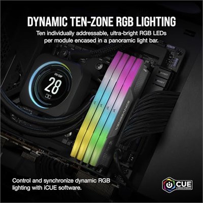 CORSAIR Vengeance RGB 32GB (2x16GB) 6400Mhz DDR5 C36 1,4V RAM (CMH32GX5M2B6400Z36)