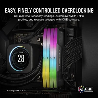 CORSAIR Vengeance RGB DDR5 32GB (2x16GB) DDR5 6000MHz CL36 AMD Expo Intel XMP iCUE Uyumlu Bilgisayar Belleği - Gri (CMH32GX5M2E6000Z36)