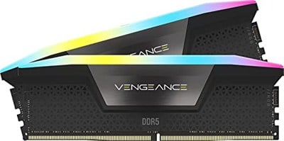 Corsair VENGEANCE RGB DDR5 RAM 32GB (2x16GB) 6400MHz CL36 Intel XMP iCUE Uyumlu Bilgisayar Belleği - Siyah (CMH32GX5M2B6400C36)