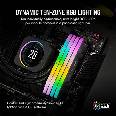 CORSAIR Vengeance RGB DDR5 RAM 48 GB (2 x 24 GB) 6000 MHz CL36 Intel XMP iCUE Uyumlu Bilgisayar Belleği - Siyah (CMH48GX5M2E6000C36)