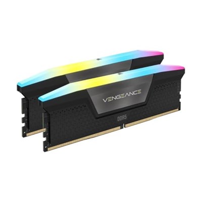 CORSAIR Vengeance RGB DDR5 RAM 48 GB (2 x 24 GB) 6000 MHz CL36 Intel XMP iCUE Uyumlu Bilgisayar Belleği - Siyah (CMH48GX5M2E6000C36)