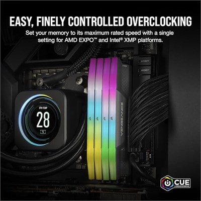 CORSAIR Vengeance RGB Pro SL 32GB (1X32GB) 5600Mhz DDR5 1,25V Ram (CMH32GX5M1B5600Z40) - Seçenekler: 32GB (1 x 32GB), 16GB (1 x 16GB)