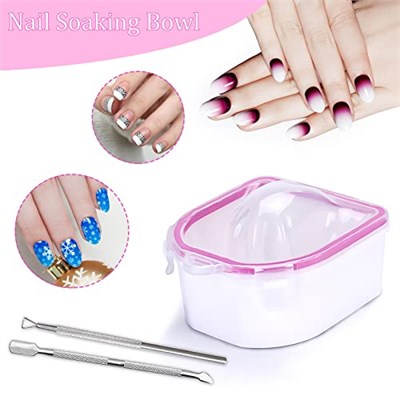 Cosywell Tırnak Soaking Bowl 2 adet Tırnak Çıkarıcı Kase Soak Off Jel Cilası Çıkarıcı Tırnak Sanatı Araçları ile Tırnak Spa Salonu veya Ev Kullanımı için