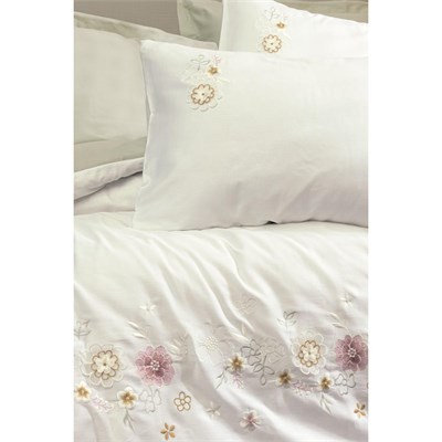 Cotton Box 3d Nakışlı Saten Çift Kişilik Nevresim Takımı Jenika Mint