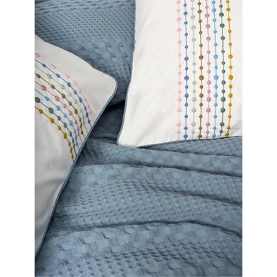 Cotton Box Aura Çift Kişilik Pike Takımı Pebble Indigo