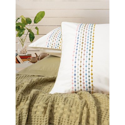 Cotton Box Aura Tek Kişilik Pike Takımı Pebble Hardal