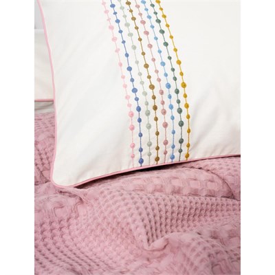 Cotton Box Aura Tek Kişilik Pike Takımı Pebble Pembe